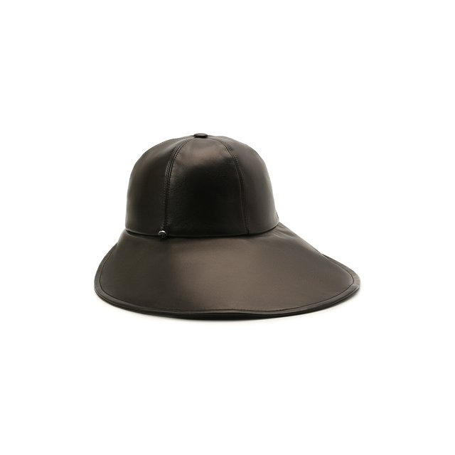 Кожаная шляпа Giorgio Armani черного цвета