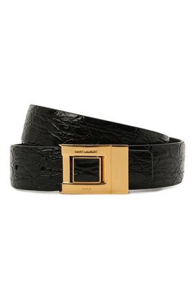 Женский кожаный ремень SAINT LAURENT черного цвета по цене 42950 руб., арт. 658518/1ZQ0J | Фото 1 Женский кожаный ремень SAINT LAURENT черного цвета, арт. 658518/1ZQ0J | Фото 1