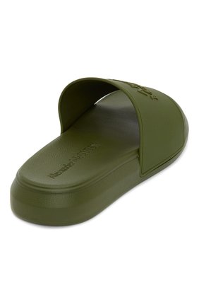 Мужские шлепанцы ALEXANDER MCQUEEN хаки цвета по цене 24500 руб., арт. 663564/W4QS0 | Фото 2 Мужские шлепанцы ALEXANDER MCQUEEN хаки цвета, арт. 663564/W4QS0 | Фото 2