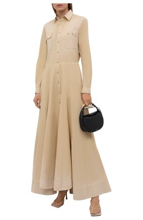 Женское хлопковое платье RALPH LAUREN бежевого цвета по цене 349000 руб., арт. 290849803 | Фото 2 Женское хлопковое платье RALPH LAUREN бежевого цвета, арт. 290849803 | Фото 2