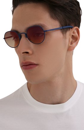Мужские солнцезащитные очки KITON синего цвета по цене 63350 руб., арт. U0C00203/00R | Фото 2 Мужские солнцезащитные очки KITON синего цвета, арт. U0C00203/00R | Фото 2