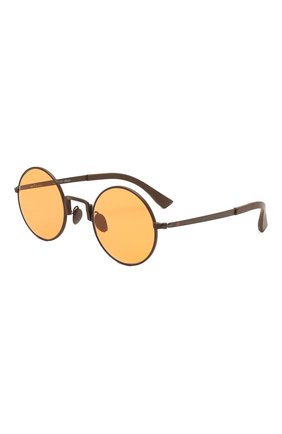 Мужские солнцезащитные очки KITON коричневого цвета, арт. U0C00101/00S | Фото 1 (Тип очков: С/з; Региональные ограничения белый список (Axapta Mercury): RU; Кросс-КТ: С/з-мужское; Очки форма: Круглые; Оптика Гендер: оптика-мужское)