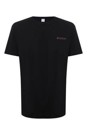 Мужская хлопковая футболка  BERLUTI черного цвета, арт. R20JRS62-002 | Фото 1 (Рукава: Короткие; Материал внешний: Хлопок; Длина (для топов): Стандартные; Принт: Без принта; Стили: Кэжуэл)