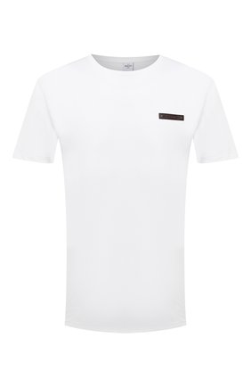Мужская хлопковая футболка  BERLUTI белого цвета, арт. R20JRS62-001 | Фото 1 (Рукава: Короткие; Длина (для топов): Стандартные; Материал внешний: Хлопок; Принт: Без принта; Стили: Кэжуэл; Региональные ограничения белый список (Axapta Mercury): RU)