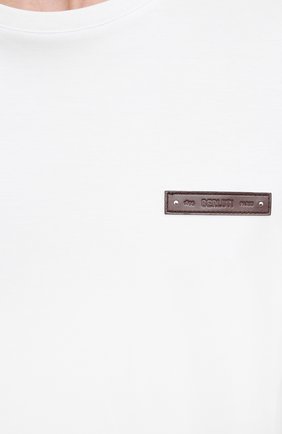 Мужская хлопковая футболка BERLUTI белого цвета по цене 42650 руб., арт. R20JRS62-001 | Фото 5 Мужская хлопковая футболка BERLUTI белого цвета, арт. R20JRS62-001 | Фото 5 (Принт: Без принта; Рукава: Короткие; Длина (для топов): Стандартные; Региональные ограничения белый список (Axapta Mercury): RU; Материал внешний: Хлопок; Стили: Кэжуэл)