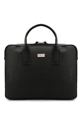 Мужская кожаная сумка для ноутбука KITON черного цвета по цене 133000 руб., арт. UBLAPSN00815 | Фото 1 Мужская кожаная сумка для ноутбука KITON черного цвета, арт. UBLAPSN00815 | Фото 1