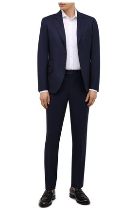 Мужской шерстяной костюм BRUNELLO CUCINELLI синего цвета по цене 299500 руб., арт. ME2267BT7 | Фото 1 Мужской шерстяной костюм BRUNELLO CUCINELLI синего цвета, арт. ME2267BT7 | Фото 1 (Материал внешний: Шерсть; Материал подклада: Купро; Стили: Классический; Костюмы М: Однобортный; Рукава: Длинные)