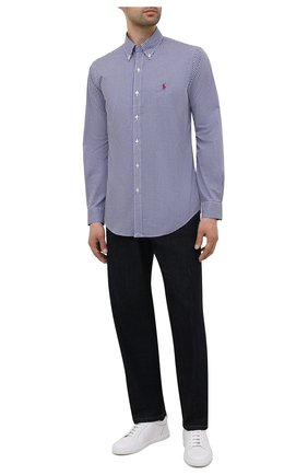 Мужская хлопковая рубашка POLO RALPH LAUREN темно-синего цвета по цене 11050 руб., арт. 710842631/4656A | Фото 2 Мужская хлопковая рубашка POLO RALPH LAUREN темно-синего цвета, арт. 710842631/4656A | Фото 2