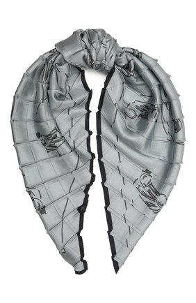 Женский шелковый платок GIORGIO ARMANI серо-голубого цвета по цене 37200 руб., арт. 795303/1A104 | Фото 1 Женский шелковый платок GIORGIO ARMANI серо-голубого цвета, арт. 795303/1A104 | Фото 1