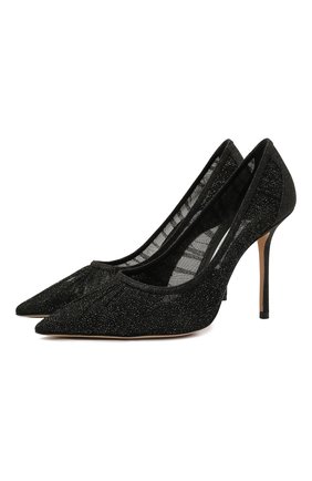 Женские текстильные туфли love 100 JIMMY CHOO черного цвета по цене 62700 руб., арт. L0VE 100/ZYD | Фото 1 Женские текстильные туфли love 100 JIMMY CHOO черного цвета, арт. L0VE 100/ZYD | Фото 1