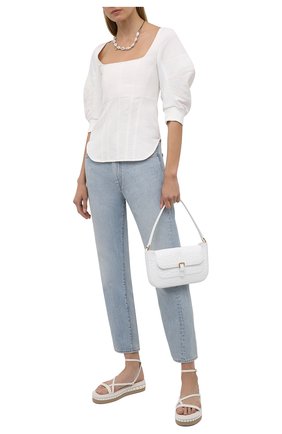 Женские кожаные сандалии pine JIMMY CHOO белого цвета по цене 59950 руб., арт. PINE FLAT/ZXA | Фото 2 Женские кожаные сандалии pine JIMMY CHOO белого цвета, арт. PINE FLAT/ZXA | Фото 2