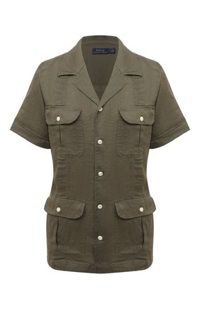Женская льняная рубашка POLO RALPH LAUREN хаки цвета по цене 14750 руб., арт. 211838912 | Фото 1 Женская льняная рубашка POLO RALPH LAUREN хаки цвета, арт. 211838912 | Фото 1 (Длина (для топов): Стандартные; Рукава: Короткие; Материал внешний: Лен; Женское Кросс-КТ: Рубашка-одежда; Принт: Без принта; Стили: Милитари)