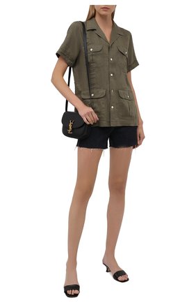 Женская льняная рубашка POLO RALPH LAUREN хаки цвета по цене 14750 руб., арт. 211838912 | Фото 2 Женская льняная рубашка POLO RALPH LAUREN хаки цвета, арт. 211838912 | Фото 2 (Длина (для топов): Стандартные; Рукава: Короткие; Материал внешний: Лен; Женское Кросс-КТ: Рубашка-одежда; Принт: Без принта; Стили: Милитари)
