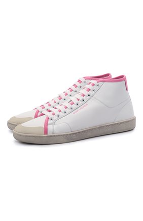 Женские кожаные кеды sl/39 SAINT LAURENT белого цвета по цене 62150 руб., арт. 653489/00NI2 | Фото 1 Женские кожаные кеды sl/39 SAINT LAURENT белого цвета, арт. 653489/00NI2 | Фото 1