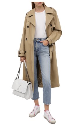 Женские кожаные кеды sl/39 SAINT LAURENT белого цвета по цене 62150 руб., арт. 653489/00NI2 | Фото 2 Женские кожаные кеды sl/39 SAINT LAURENT белого цвета, арт. 653489/00NI2 | Фото 2
