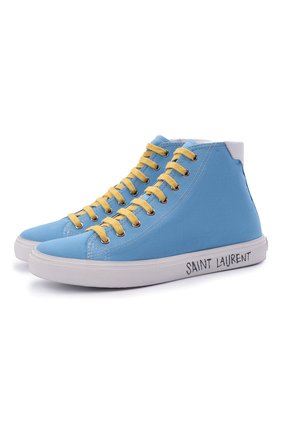 Женские текстильные кеды malibu SAINT LAURENT голубого цвета по цене 45850 руб., арт. 658196/GIIN0 | Фото 1 Женские текстильные кеды malibu SAINT LAURENT голубого цвета, арт. 658196/GIIN0 | Фото 1