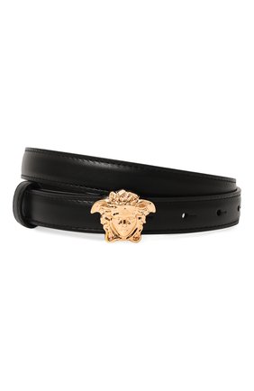 Женский кожаный ремень tribute VERSACE черного цвета по цене 25250 руб., арт. DCDI145/DVTFN | Фото 1 Женский кожаный ремень tribute VERSACE черного цвета, арт. DCDI145/DVTFN | Фото 1