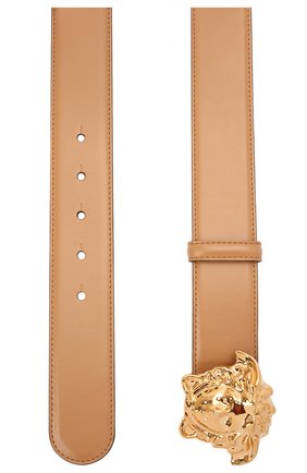 Женский кожаный ремень la medusa VERSACE бежевого цвета по цене 29950 руб., арт. DCDD259/DVTFN | Фото 2 Женский кожаный ремень la medusa VERSACE бежевого цвета, арт. DCDD259/DVTFN | Фото 2