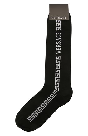 Женские хлопковые гольфы VERSACE черного цвета по цене 6995 руб., арт. 1001544/1A01192 | Фото 1 Женские хлопковые гольфы VERSACE черного цвета, арт. 1001544/1A01192 | Фото 1