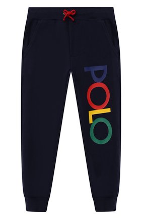 Детские хлопковые джоггеры POLO RALPH LAUREN темно-синего цвета по цене 6465 руб., арт. 321844799 | Фото 1 Детские хлопковые джоггеры POLO RALPH LAUREN темно-синего цвета, арт. 321844799 | Фото 1