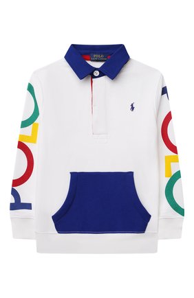 Детский хлопковый свитшот POLO RALPH LAUREN белого цвета по цене 7945 руб., арт. 322844803 | Фото 1 Детский хлопковый свитшот POLO RALPH LAUREN белого цвета, арт. 322844803 | Фото 1