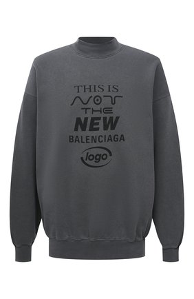 Мужской хлопковый свитшот BALENCIAGA серого цвета по цене 68700 руб., арт. 652981/TKVE4 | Фото 1 Мужской хлопковый свитшот BALENCIAGA серого цвета, арт. 652981/TKVE4 | Фото 1 (Материал внешний: Хлопок; Мужское Кросс-КТ: свитшот-одежда; Рукава: Длинные; Принт: С принтом; Длина (для топов): Удлиненные; Стили: Гранж)