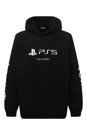 Мужской хлопковое худи BALENCIAGA черного цвета по цене 79100 руб., арт. 651799/TKVF4 | Фото 1 Мужской хлопковое худи BALENCIAGA черного цвета, арт. 651799/TKVF4 | Фото 1 (Материал внешний: Хлопок; Длина (для топов): Стандартные; Стили: Спорт-шик, Гранж; Рукава: Длинные; Мужское Кросс-КТ: Худи-одежда; Принт: С принтом)