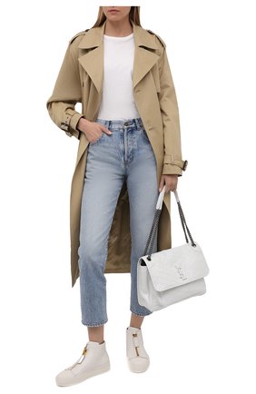 Женские кожаные кеды TOM FORD белого цвета по цене 78800 руб., арт. W2880T-LCL057 | Фото 2 Женские кожаные кеды TOM FORD белого цвета, арт. W2880T-LCL057 | Фото 2