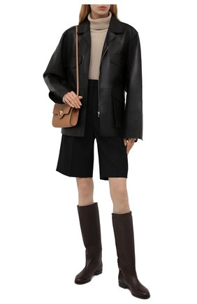 Женские кожаные сапоги KITON коричневого цвета по цене 120500 руб., арт. D52801X04R81 | Фото 2 Женские кожаные сапоги KITON коричневого цвета, арт. D52801X04R81 | Фото 2 (Высота голенища: Средние; Материал внутренний: Натуральная кожа; Подошва: Плоская; Каблук высота: Низкий; Каблук тип: Устойчивый)