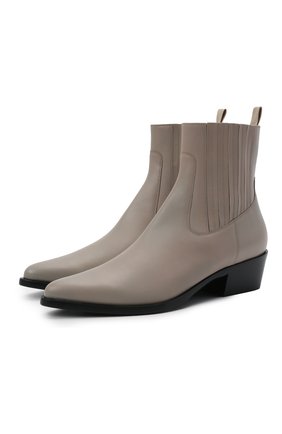 Женские кожаные ботильоны GIORGIO ARMANI серого цвета по цене 86550 руб., арт. X1N142/XF565 | Фото 1 Женские кожаные ботильоны GIORGIO ARMANI серого цвета, арт. X1N142/XF565 | Фото 1 (Материал внутренний: Натуральная кожа; Каблук высота: Низкий; Подошва: Плоская; Каблук тип: Устойчивый)