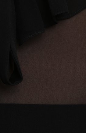 Женская шелковая блузка SAINT LAURENT черного цвета, арт. 650245/Y115W | Фото 5 (Материал внешний: Шелк; Рукава: Длинные; Принт: Без принта; Длина (для топов): Стандартные; Региональные ограничения белый список (Axapta Mercury): RU; Стили: Романтичный; Женское Кросс-КТ: Блуза-одежда)