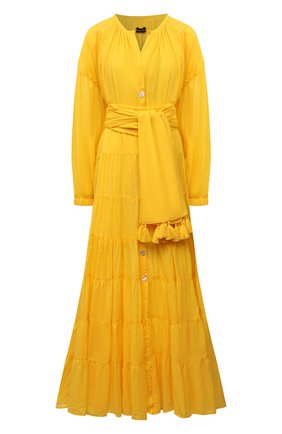 Женское хлопковое платье ERIKA PENA желтого цвета по цене 41900 руб., арт. ELLADRESS | Фото 1 Женское хлопковое платье ERIKA PENA желтого цвета, арт. ELLADRESS | Фото 1 (Материал внешний: Хлопок; Случай: Повседневный; Материал подклада: Хлопок; Стили: Бохо; Рукава: Длинные; Женское Кросс-КТ: Платье-одежда, Платье-пляжная одежда; Длина Ж (юбки, платья, шорты): Макси)