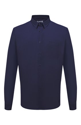 Мужская льняная рубашка VILEBREQUIN темно-синего цвета по цене 33900 руб., арт. CRSP601P/390 | Фото 1