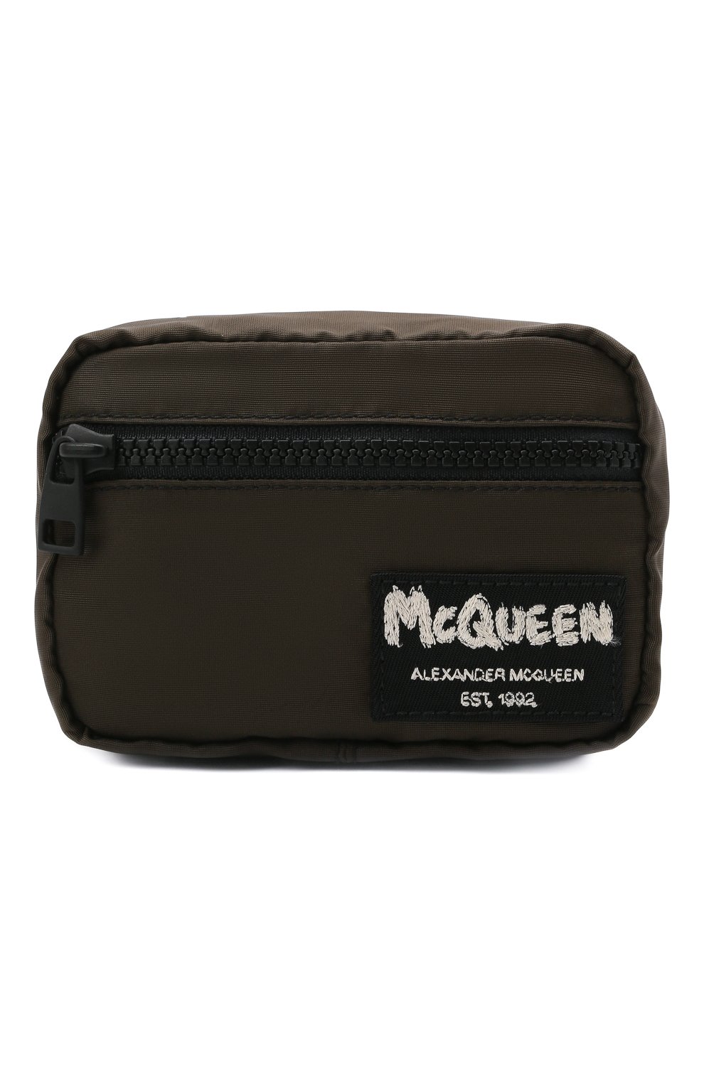 Мужская текстильная борсетка ALEXANDER MCQUEEN хаки цвета, арт. 663149/1AAB9 | Фото 1 (Размер: mini; Материал: Текстиль)