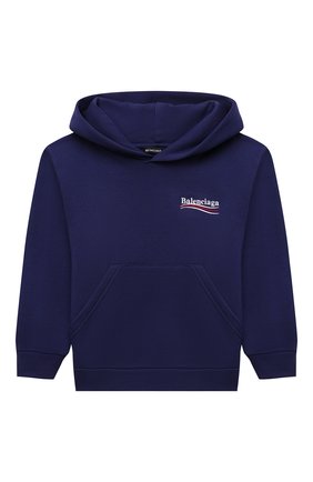 Детский хлопковое худи BALENCIAGA синего цвета по цене 21150 руб., арт. 558143/TKVJ6 | Фото 1 Детский хлопковое худи BALENCIAGA синего цвета, арт. 558143/TKVJ6 | Фото 1