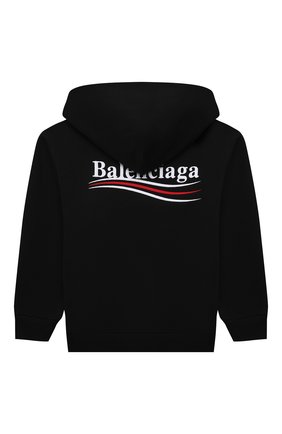 Детский хлопковое худи BALENCIAGA черного цвета по цене 21150 руб., арт. 558143/TKVJ6 | Фото 2 Детский хлопковое худи BALENCIAGA черного цвета, арт. 558143/TKVJ6 | Фото 2