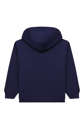 Детский хлопковое худи BALENCIAGA темно-синего цвета по цене 19950 руб., арт. 558143/TKVC6 | Фото 2 Детский хлопковое худи BALENCIAGA темно-синего цвета, арт. 558143/TKVC6 | Фото 2