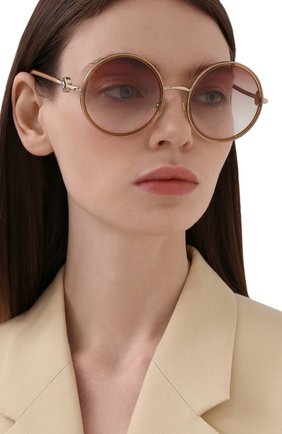 Женские солнцезащитные очки VERSACE бежевого цвета по цене 16450 руб., арт. 2229-12520P | Фото 2 Женские солнцезащитные очки VERSACE бежевого цвета, арт. 2229-12520P | Фото 2