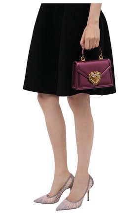 Женская сумка devotion small DOLCE & GABBANA фиолетового цвета по цене 129500 руб., арт. BB6711/A1016 | Фото 2 Женская сумка devotion small DOLCE & GABBANA фиолетового цвета, арт. BB6711/A1016 | Фото 2
