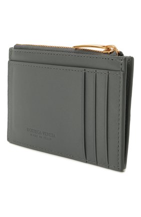 Женский кожаный футляр для кредитных карт BOTTEGA VENETA серого цвета по цене 29950 руб., арт. 651393/VCQC4 | Фото 2 Женский кожаный футляр для кредитных карт BOTTEGA VENETA серого цвета, арт. 651393/VCQC4 | Фото 2