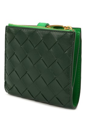 Женские кожаное портмоне BOTTEGA VENETA темно-зеленого цвета по цене 42650 руб., арт. 600270/VCPP8 | Фото 2 Женские кожаное портмоне BOTTEGA VENETA темно-зеленого цвета, арт. 600270/VCPP8 | Фото 2 (Кросс-КТ: другое)
