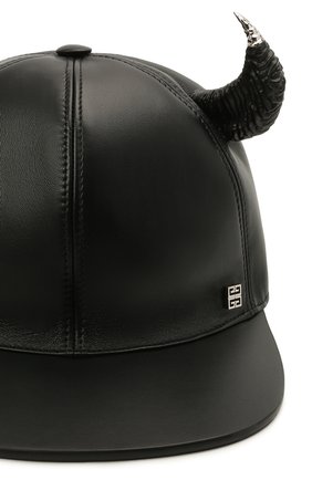 Мужской кожаная бейсболка GIVENCHY черного цвета по цене 89350 руб., арт. BPZ024P0C0 | Фото 3 Мужской кожаная бейсболка GIVENCHY черного цвета, арт. BPZ024P0C0 | Фото 3