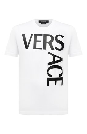 Мужская хлопковая футболка VERSACE белого цвета по цене 36050 руб., арт. 1001288/1A00922 | Фото 1 Мужская хлопковая футболка VERSACE белого цвета, арт. 1001288/1A00922 | Фото 1 (Длина (для топов): Стандартные; Материал внешний: Хлопок; Стили: Кэжуэл; Рукава: Короткие; Принт: С принтом)