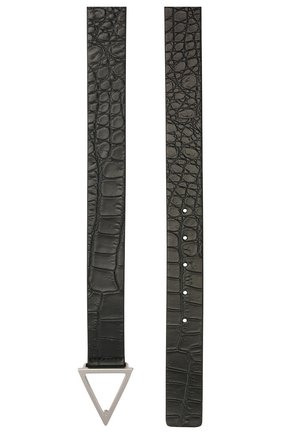 Мужской кожаный ремень BOTTEGA VENETA черного цвета, арт. 657154/VA456 | Фото 3 (Случай: Повседневный; Материал: Натуральная кожа)
