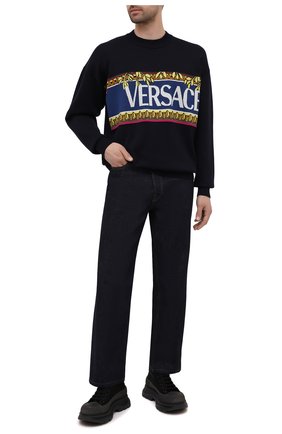 Мужские текстильные кроссовки ALEXANDER MCQUEEN черного цвета по цене 67600 руб., арт. 662671/W4Q31 | Фото 2 Мужские текстильные кроссовки ALEXANDER MCQUEEN черного цвета, арт. 662671/W4Q31 | Фото 2