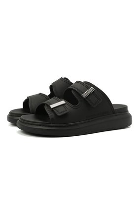 Мужские резиновые шлепанцы ALEXANDER MCQUEEN черного цвета по цене 26450 руб., арт. 663563/W4Q51 | Фото 1 Мужские резиновые шлепанцы ALEXANDER MCQUEEN черного цвета, арт. 663563/W4Q51 | Фото 1