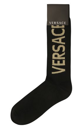 Мужские хлопковые носки VERSACE черного цвета по цене 6810 руб., арт. ICZ0003/IK0104 | Фото 1 Мужские хлопковые носки VERSACE черного цвета, арт. ICZ0003/IK0104 | Фото 1 (Материал внешний: Хлопок; Кросс-КТ: бельё)