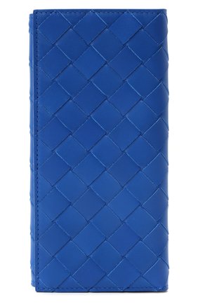 Мужской кожаное портмоне BOTTEGA VENETA синего цвета, арт. 635567/VCPQ4 | Фото 1 (Материал: Натуральная кожа)