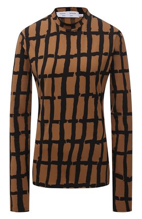 Женская хлопковый лонгслив PROENZA SCHOULER WHITE LABEL коричневого цвета по цене 23550 руб., арт. WL2134277-JC150-GRID | Фото 1 Женская хлопковый лонгслив PROENZA SCHOULER WHITE LABEL коричневого цвета, арт. WL2134277-JC150-GRID | Фото 1