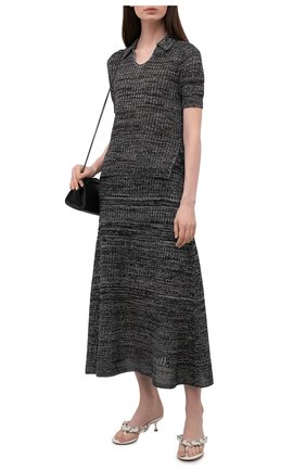 Женская юбка из шелка и хлопка PROENZA SCHOULER WHITE LABEL черно-белого цвета по цене 38450 руб., арт. WL2137643-KS057 | Фото 2 Женская юбка из шелка и хлопка PROENZA SCHOULER WHITE LABEL черно-белого цвета, арт. WL2137643-KS057 | Фото 2